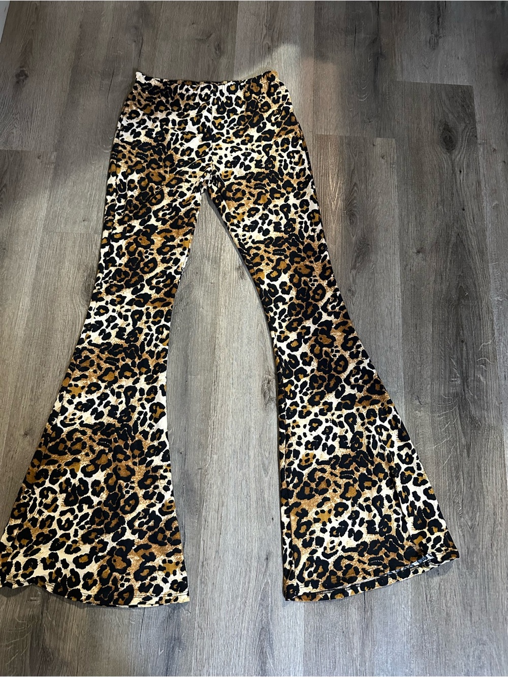 Impressions Leopard Print Boot-Cut Jumpsuit Pants in Black, Brown, Cream
